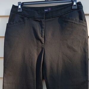 RAFAELLA Women's Black Curvy Pants - 10P
